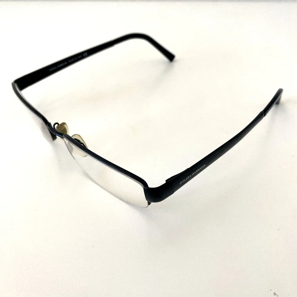 Dolce & Gabbana Eyeglasses Rectangular Half Rim Black DG 1110 01 52 17 135